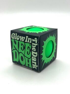 Nee Doh - Swirl, The Groovy Glob - Neon Green Glow In The Dark Squishy, Small